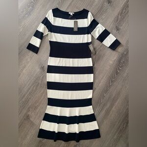 Eva Mendez for NY&Co Stripe Mermaid Dress Size M